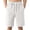 White_004, variant on Domuza Mens Cotton Linen Shorts Summer Casual Classic Drawstring Elastic Waist Shorts with Pocket Beige 4XL