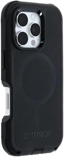 OtterBox iPhone 16 Pro (Only) - Defender Series MagSafe Case - Black - Case Only - Built-in Magnets - Screenless - Rugged & Durable - with Port Protection - Non-Retail Packaging