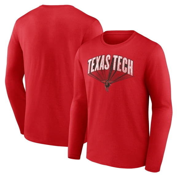 Men's Red Texas Tech Red Raiders Zoomed Arch Long Sleeve T-Shirt