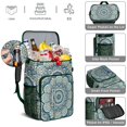 thumbnail image 5 of Ethnic Mandala Art Insulated Cooler Backpack - 20L Leakproof Soft Cooler Bag for Camping, Beach & Picnic, Holds 26 Cans, 5 of 6