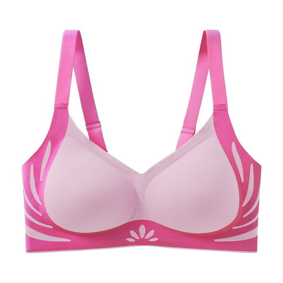 Betivan Women's Plus Size Wireless Sports Bra Gradient Print Everyday Sport Bras for Women, European Size Fashion