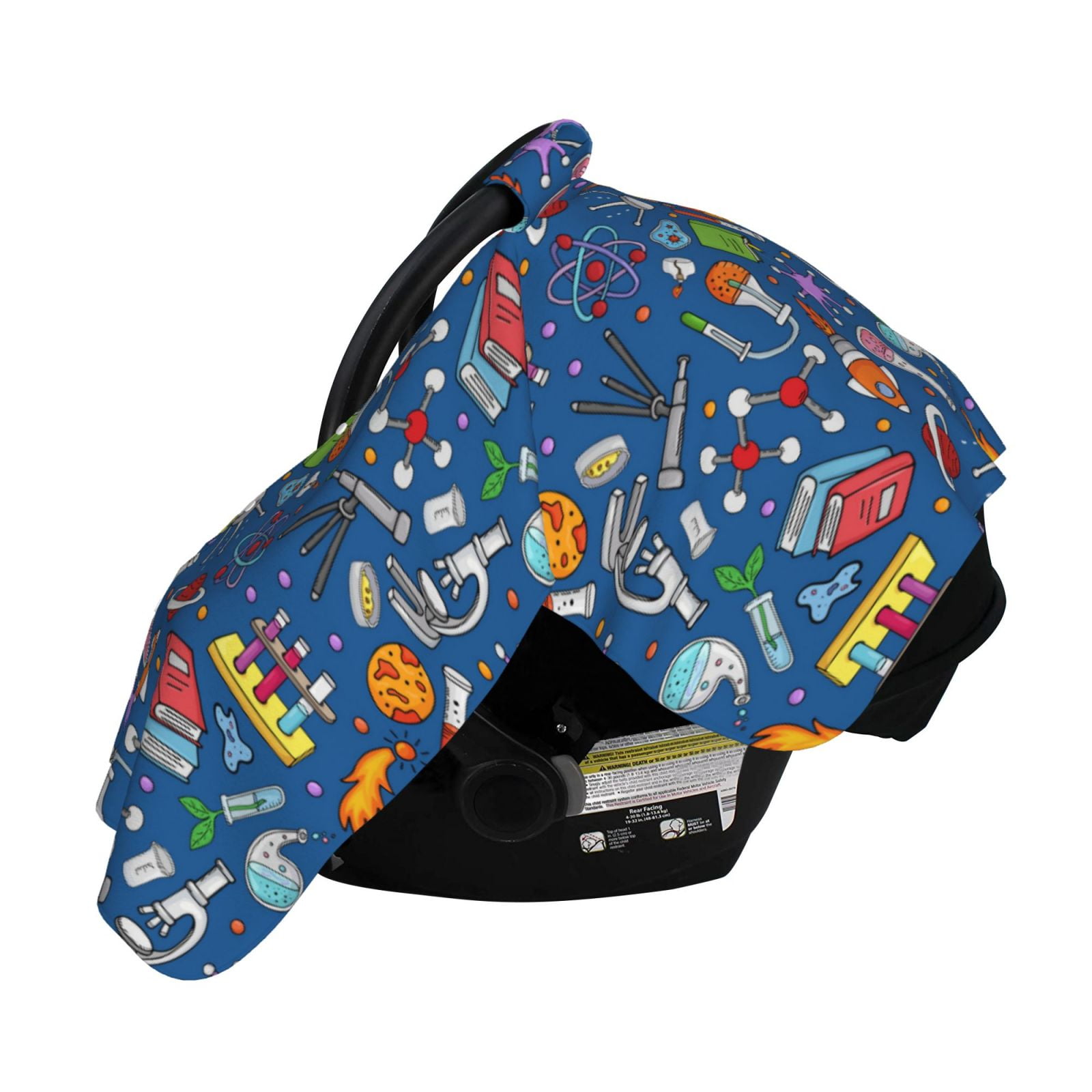 Naloa Different Chemical Things Baby Car Seat Cover, Breathable Baby Carrier Cover, Multiuse Baby Carrier Cover & Nursing Breastfeeding Cover