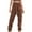 Brown pants, variant on Tuphregyow Women Cargo Joggers Casual Outdoor with Pockets Leisure Trendy Solid Color Athletic Workout Lounge Belt Lightweight Quick Dry Hiking Pants Brown XL