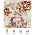 thumbnail image 5 of Thanksgiving Bed Skirt King Size 18 Inch Drop, Happy Fall Pumpkin Maple Leaf Truck Rose Letter Wrap Around Dust Ruffle Bedskirts, Wrinkle & Fade Resistant Easy Fit Bedskirt with Adjustable Elastic, 5 of 8