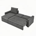 thumbnail image 6 of Modern L-Shaped Sleeper Sofa (90"), Gray Corduroy for Living Room, 6 of 12