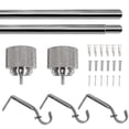 thumbnail image 3 of Better Homes & Gardens 1" Satin Nickel Knurled Cylinder Curtain Rod, 42-120", 3 of 8