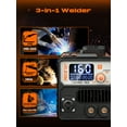 thumbnail image 2 of Rubik Multiprocess 160A MIG Welder, 110V Flux Core MIG Welder Stick/MIG 3 in 1 Welding Machine with Synergy IGBT Inverter Portable Gasless Welder Equipmen with Welding Gun, 2 of 7