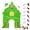 Green, variant on Christmas Party Game Gingerbread House Mini Golf Game Set with Candy Cane Sticks & Soft Balls Holiday Indoor Activity for Family Gathering