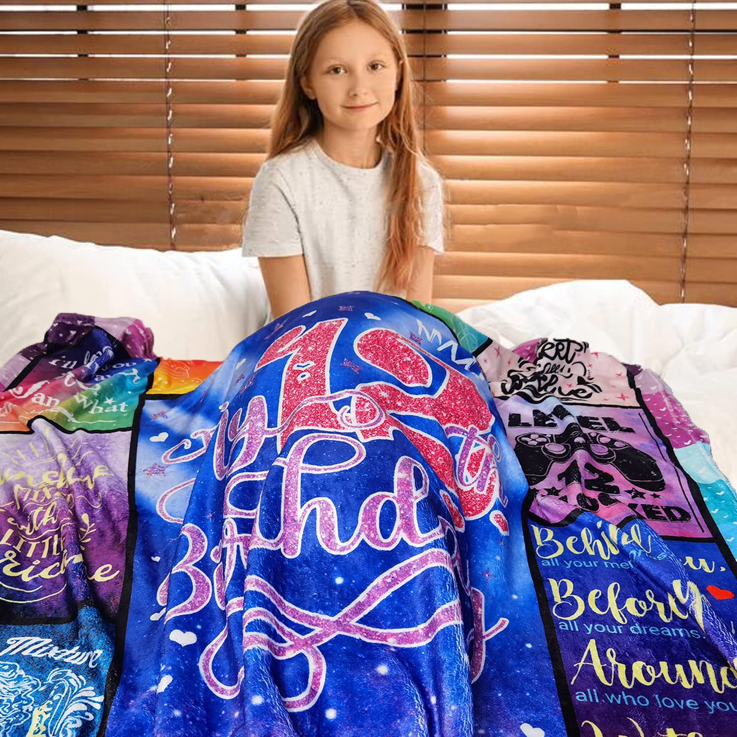 Coolim Gifts for 10 Year Old Girl, Gift for 10 Year Old Girl, 10 Year Old  Girl Gift Ideas, 10 Year Old Daughter Throw Blanket 60X50, Daughter Gifts