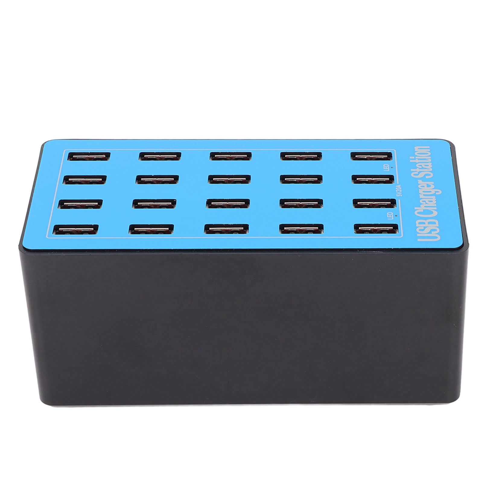 20 Port Industrial USB Hub, 5V 20A 100W Smart Fast USB Hub Charging Station Multi Port USB for Laptop, PC, Computer