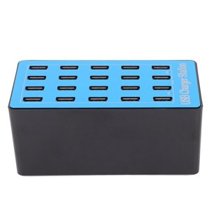 20 Port Industriel USB Le centre, 5V 20A 100W Smart Fast USB Hub Station de recharge Multi Port USB pour ordinateur portable, PC, Ordinateur