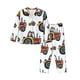 thumbnail image 1 of Fotbe Cartoon Tractor Conjunto de Pijama de Manga Larga para Mujer con Estampado, Ropa de Dormir de 2 Piezas, Conjunto de Casa Suave y Cómodo con Bolsillos-Small, 1 of 7