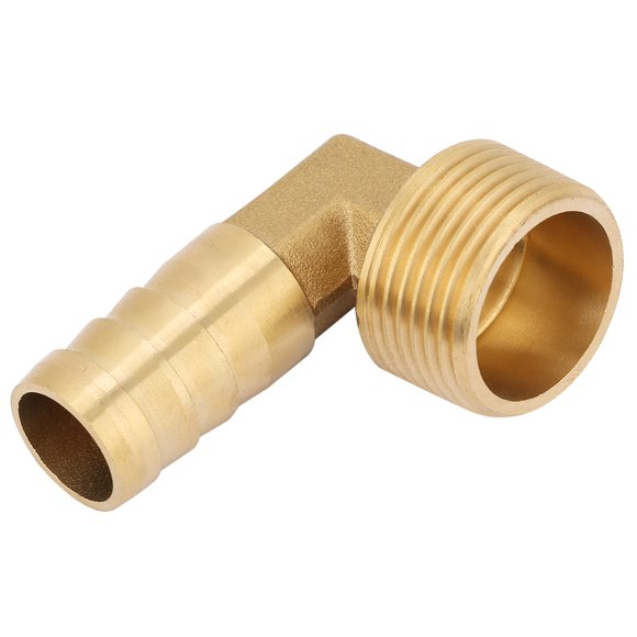 Brass Pipe Fitting, Fitting Elbow, 3/4 Brass Barb Fittings 90 Degree Elbow Detachable Connector Fitting Elbow Male Thread, Barbed Hose Fittings