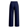 thumbnail image 7 of ZHOGXU Casual Wide Leg Drawstring Pants Womens With Elastic Waist Loose Straight Trousers Solid Color Sport Sweatpants Comfortable Everyday Wear, 7 of 7