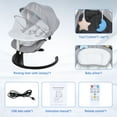 thumbnail image 6 of Happydeer Rocking Stool, Electric Rocking Chair with Intelligent Induction System and Safety Harness, Remote Control Bluetooth-compatible Adjustable Backrest and Timer, 6 of 8
