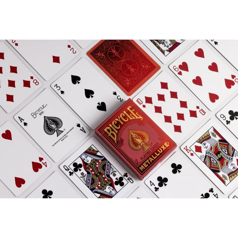 Bicycle Metalluxe Red Playing Cards - Premium Metal Foil Finish