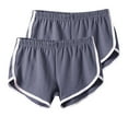 thumbnail image 3 of Lounge Shorts Women, Audhol Women's 2024 Hot Shorts Solid Color 2 Set Hot Shorts Low Waist Slimming Versatile Comfortable Showing Long Legs Beach Yoga Sports Shorts Womens Lounge Shorts Grey M, 3 of 3
