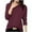 Wine1, variant on Jalioing Women's Shirts Fashion Casual Long Sleeve Crew Neck Print T Shirt Fall Winter Basic Loose Tunic Tops