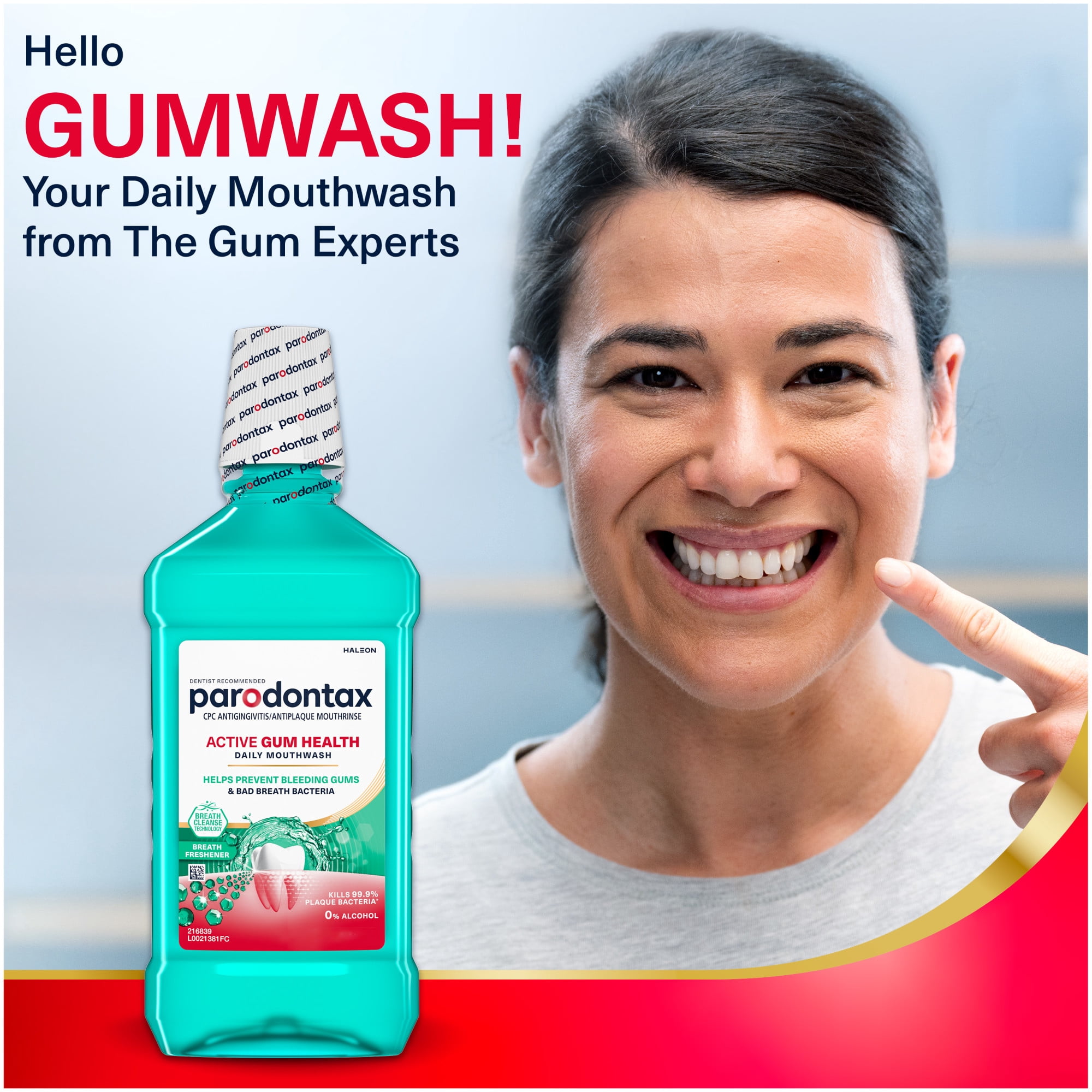Parodontax Active Gum Health Breath Freshener Mouthwash, 33.8 Fl Oz