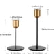 thumbnail image 3 of Candelabros modernos y elegantes, candelabros cónicos de latón dorado, diseño elegante para decoración de mesa con detalles de calidad para velas de ajuste estándar, regalos adecuados para bodas,, 3 of 5