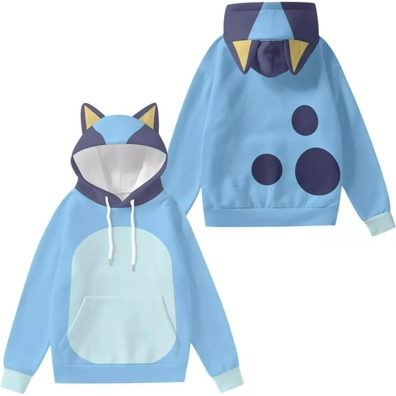 3D Adult Costume Hoodie Dog Ears Hooded Sweatshirt Sweater