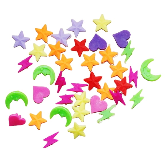 36pcs Multicolor Bike Decorations Bicycle Spoke Decorations ,moon/star/lightning Bicycle Decorations