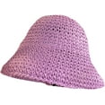 thumbnail image 6 of CoCopeaunts Straw Bucket Hats for Women New Folding Outdoor Beach UV Protection Basin Hat for Lady Solid Color Bowler Cap, 6 of 8