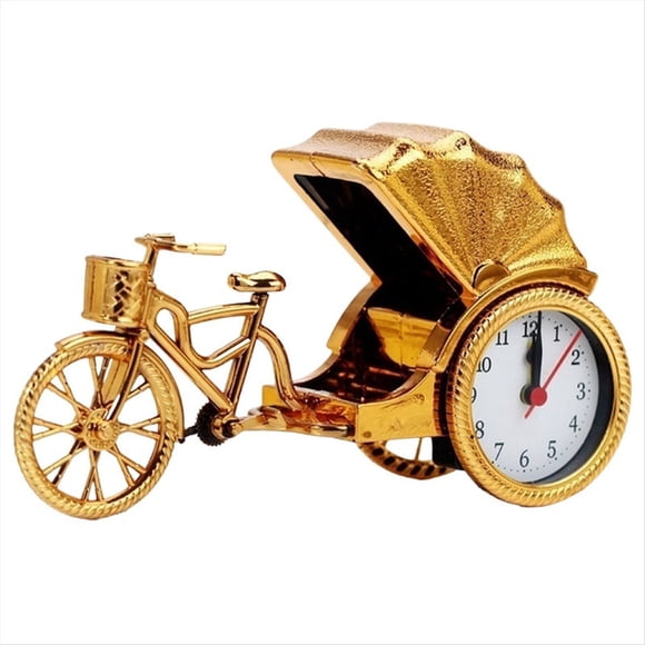 Reloj Despertador de Bicicleta Retro Decoración de Escritorio de Plástico Decoración del Hogar Modelo Reloj de Cabecera Movimiento Mecánico