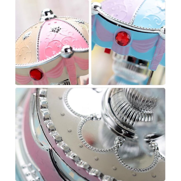 Wind up Music Box Vintage Look Music Box with Jewelry Box - Table