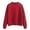 Red, variant on Woman Solid Color Sweatshirts Oneck Custom Logo Knitted Pullovers Thick Autumn Winter Loose Plus Size Hoodies Womens Clothing Cute Baggy Shirt