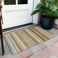 thumbnail image 6 of Addison Rugs Chantille Indoor/Outdoor Transitional Stripes Chocolate Washable Rectangle Rug, 1'8" x 2'6", 6 of 6