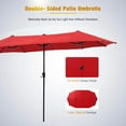 Summit Living 13ft DoubleSided Patio Umbrella Large Outdoor Table