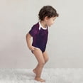 thumbnail image 4 of Yiaed Black Dark Blue Purple Print Infant Climbing Short Sleeve Onesie One-Piece Baby Bodysuit Clothes 0-12 Months -9M, 4 of 6