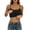 Black #037, variant on Women's Adjustable Spaghetti Strap Cami Tank Top Cropped Stretchy Basic Layering Casual Summer Daily Tops 2026, XL