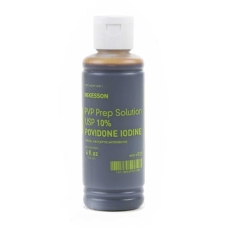 McKesson Prep Solution, 4 oz. Flip-Top Bottle, 10% Povidone-Iodine