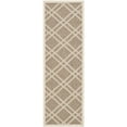 thumbnail image 2 of Safavieh Courtyard Jasper Geometric Indoor/Outdoor Runner Rug, Brown/Bone, 2'3" x 6'7", 2 of 9