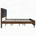 thumbnail image 4 of Carson Carrington California King Dark Walnut Platform Bed for Serene Retreat, 4 of 11