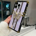 thumbnail image 6 of Glitter Butterfly Stand Case for iPhone 16 Pro Max, Cute Luxury Bling Sparkly Floral with Foldable Kickstand TPU Bumper Shockproof Protective Case for Women Girls for iPhone 16 Pro Max,Purple, 6 of 15