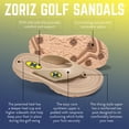 thumbnail image 7 of ZORIZ Collegiate Series Golf Sandals for Women and Men, Thong Flip Flops With Removable Spikes, Golf Footwear With Deeper Heel Cup and Higher Sidewalls, Tan, Michigan, Men’s 6/Women’s 8/, 7 of 7