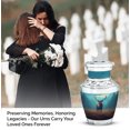 thumbnail image 4 of JAGASY Deer Miniature Urn for Mother - Sky Blue Small Urn for Ashes Adult Male - Forest Trees Decorative Funeral Urns for Parents - Keepsake Cremation Urns for Mom & Dad - (3 Inch), 4 of 7