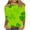 Green 2, variant on ABATAB Plus Size St Patricks Day Shirt for Women Shamrock 3/4 Sleeve Crewneck Tshirts St Paddys Day Gift Casual Tee Tops Clothes