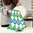 thumbnail image 6 of Blue Lotus on Water Kitchen Towels 6-Piece Pack Tea Towels for Kitchen Decorative Waffle Design 28x18in, 6 of 7
