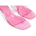 thumbnail image 6 of Tracie Y2K Jelly Thong Kitten Heel Sandal - Pink, 6 of 6