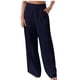 thumbnail image 1 of Pantalones sólidos informales para mujer, cómodos, elásticos, de cintura alta, de pierna ancha, informales, sueltos, para playa Fridja  alkflakhf34239, 1 of 6