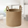 thumbnail image 4 of Baohd Storage Tightly Woven And Cotton Rope Dirty Woven Storage Basket Basket Convenient And Storage Solution Wire Basket Jute with lining M, 4 of 6