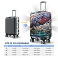 thumbnail image 4 of Gukieu Psychedelic Shark Artwork Print Suitcase Protective Cover, Elastic Zipper Buckle Suitcase Protective Cover, Suitable for Travel, Business Trip-Small, 4 of 7