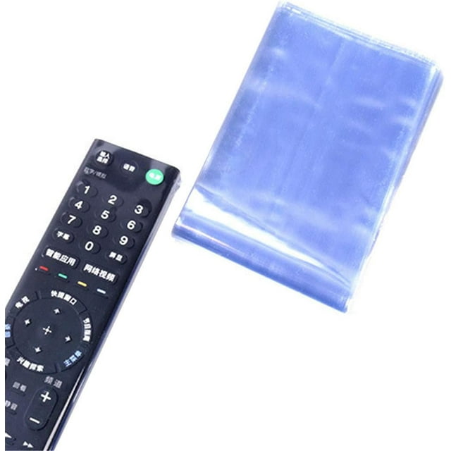 Yazoeia 50 PCS Shrink Wrap Bags for TV Remote Control, Clear PVC Heat Shrink Universal Protective Film Air Condition Remote Control Waterproof Protective Anti-dust Bag (2.76"X 9.84"/3.15"X