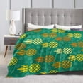 thumbnail image 4 of Kll Fleece Blanket Plush Throw Blanket Pineapples1,Soft Fuzzy Cozy Flannel Blanket For Couch Sofa Bed.(60"X50"), 4 of 9