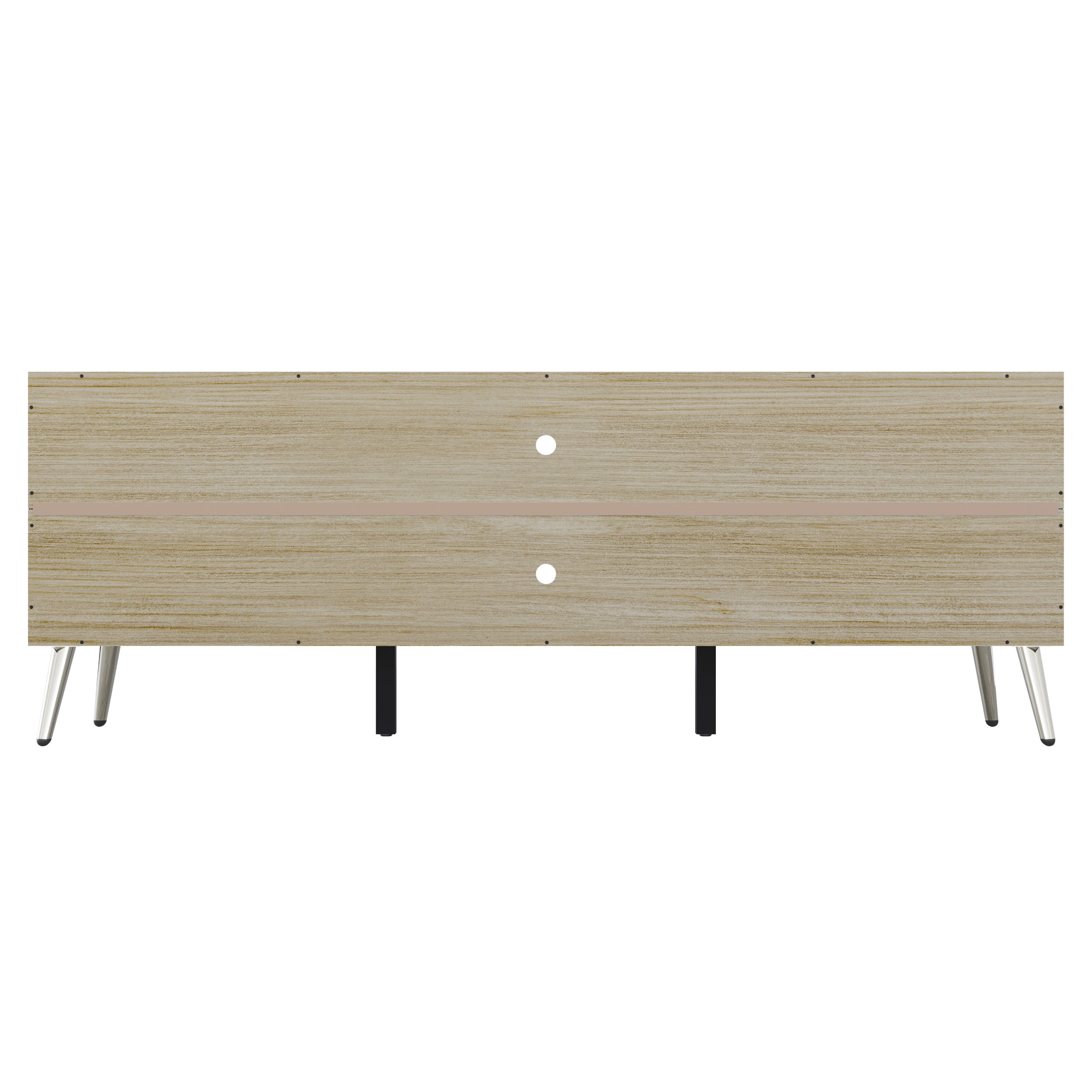 Home Design Ashwin TV Stand with Storage Shelves and Drawers, Gray, Easy Assembly
