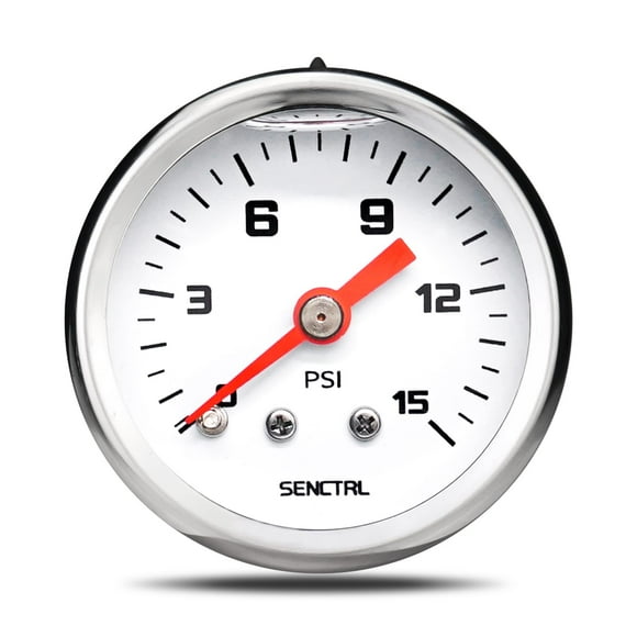 Manómetro de combustible SENCTRL 0-15 Psi con relleno de aceite de silicona